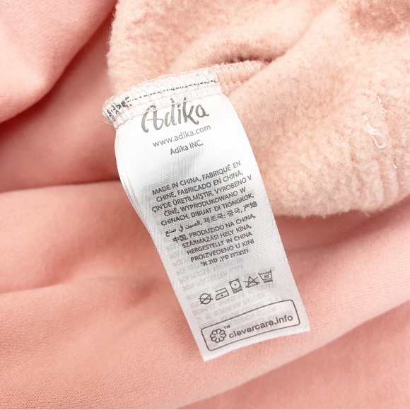 Adika Pink Eyes Novelty Graphic Trendy Pullover Oversized Hoodie Sweatshirt - Picture 9 of 10